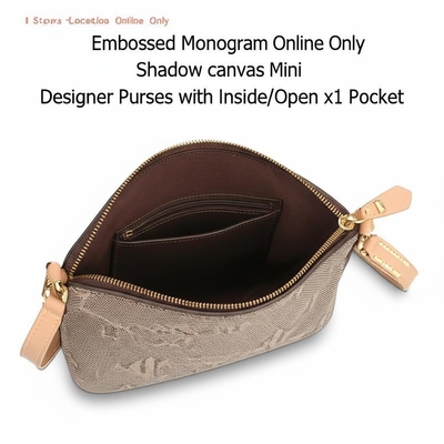 Negozio: Solo Online Monogramma in Rilievo Shadow canvas Mini Borse Firmate con Tasca Interna/Aperta x1