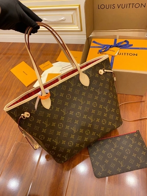 Cuoio di categoria A italiano rosa di Neverfull millimetro della tela del monogramma di Louis Vuitton Designer Monogram Bag