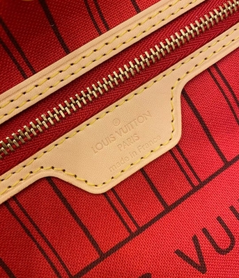 Cuoio di categoria A italiano rosa di Neverfull millimetro della tela del monogramma di Louis Vuitton Designer Monogram Bag