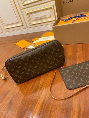 Cuoio di categoria A italiano rosa di Neverfull millimetro della tela del monogramma di Louis Vuitton Designer Monogram Bag