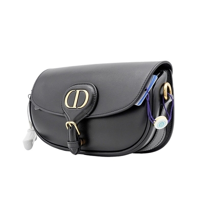 Borsa nera Dior Bobby East West Bag Hobo dell'imbracatura della sella del vitello