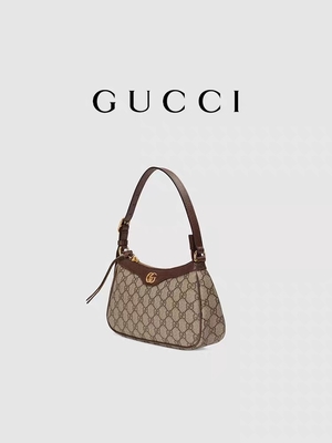 La piccola tela suprema di GG riveste di pelle sotto le ascelle la borsa a tracolla GUCCI Ophidia