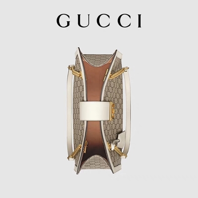 La tela suprema media della borsa a tracolla del lucchetto di GG Gucci ha personalizzato