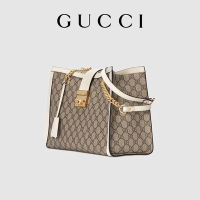 La tela suprema media della borsa a tracolla del lucchetto di GG Gucci ha personalizzato