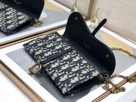 L'OEM ha marcato a caldo la sella Dior Oblique Jacquard Pouch Wallet lungo