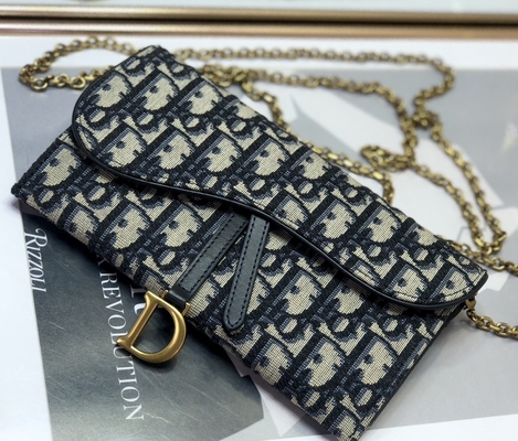 L'OEM ha marcato a caldo la sella Dior Oblique Jacquard Pouch Wallet lungo