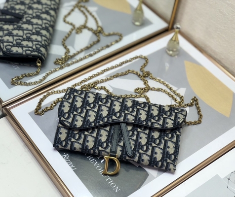 L'OEM ha marcato a caldo la sella Dior Oblique Jacquard Pouch Wallet lungo