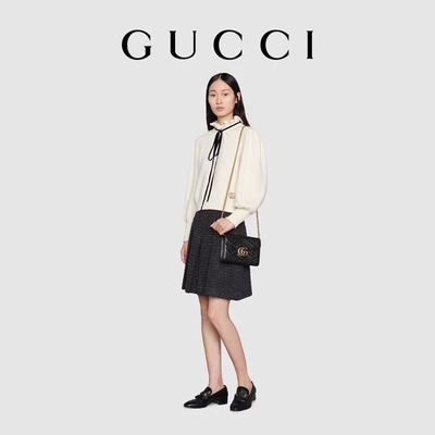 Borsa a tracolla Marmont Matelassé Mini Bag Flap di GG Marmont