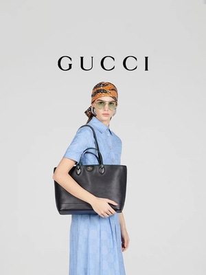 GUCCI Ophidia ha marcato a caldo la borsa a tracolla il piccolo nero di cuoio granuloso medio