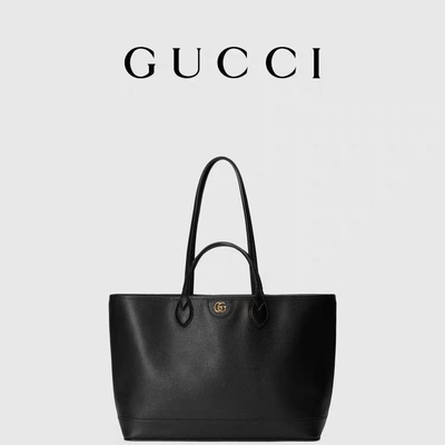 GUCCI Ophidia ha marcato a caldo la borsa a tracolla il piccolo nero di cuoio granuloso medio