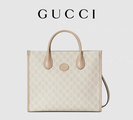 Piccola borsa a tracolla suprema Tote With Interlocking G della tela di Gucci