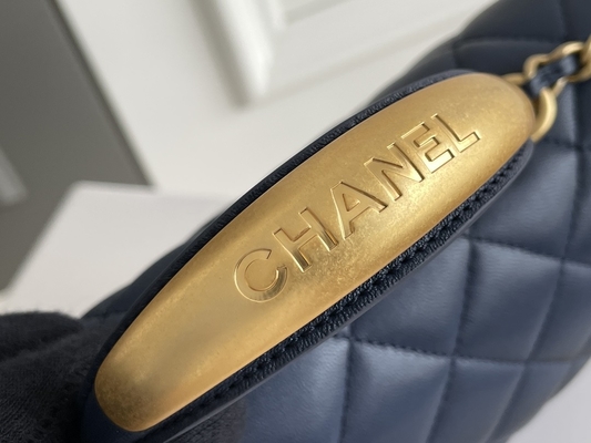 Pelle d'agnello granulosa di Chanel Mini Rectangular Caviar 2020 del caviale &amp; metallo goldtone