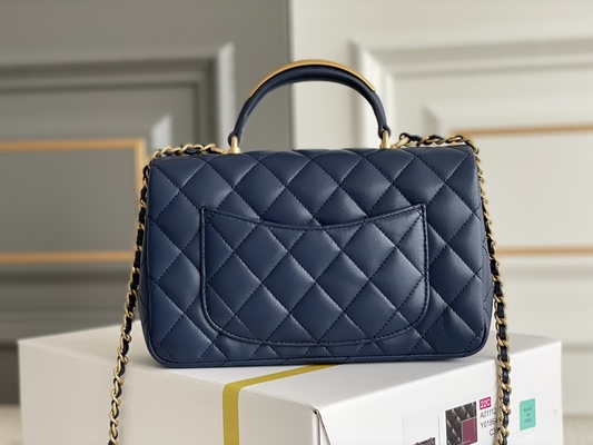 Pelle d'agnello granulosa di Chanel Mini Rectangular Caviar 2020 del caviale &amp; metallo goldtone