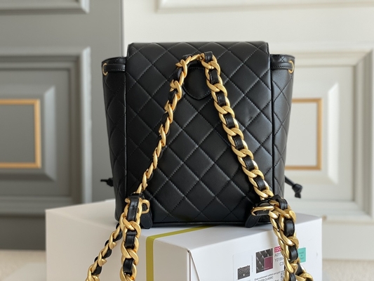 Zaino di Chanel Leather Flap Designer Brand Diamond Quilted For Women 1994-1996