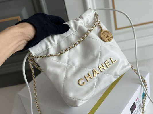 Giallo nero bianco di MINI rosa del vitello 22S di Chanel Branded Ladies Handbag 22B