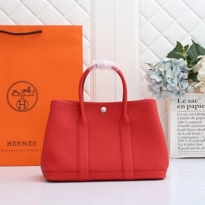 Il bollo Preloved di Bougainvillier ha marcato a caldo la borsa Hermes Negonda Garden Party 30