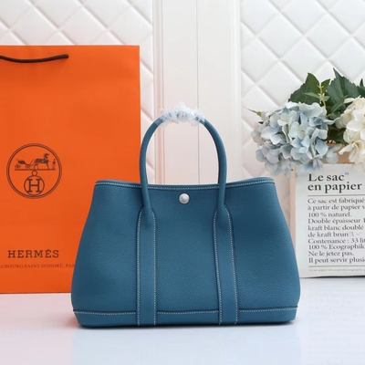 Il bollo Preloved di Bougainvillier ha marcato a caldo la borsa Hermes Negonda Garden Party 30