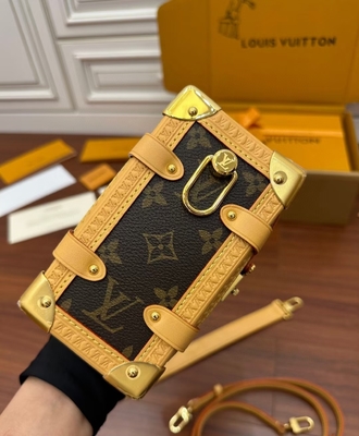 Valigia laterale Presbyopic della borsa di PM del monogramma del tronco di Louis Vuitton LV della tela di Brown