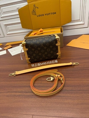 Valigia laterale Presbyopic della borsa di PM del monogramma del tronco di Louis Vuitton LV della tela di Brown
