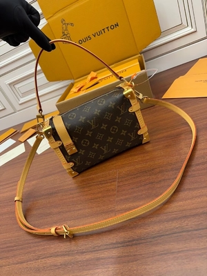 Valigia laterale Presbyopic della borsa di PM del monogramma del tronco di Louis Vuitton LV della tela di Brown