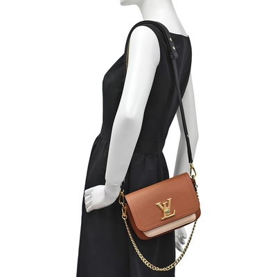 Borsa tenera granulosa Brown di Monogram Bag LV Lockme del progettista del vitello