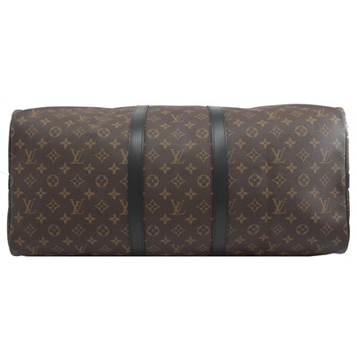 Macassar ha ricoperto la tela LV Keepall BandoulièRe 55 Louis Vuitton M56714