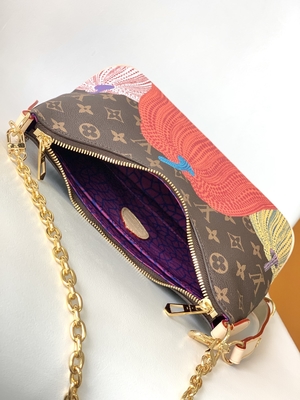 Tela rivestita della borsa di LV Boulogne del monogramma con la stampa della zucca