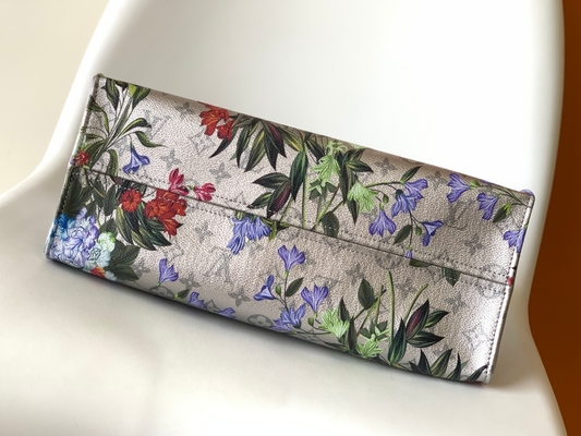 Tela rivestita d'argento del modello floreale di OnTheGo millimetro Mini Sling Bag Branded M81724