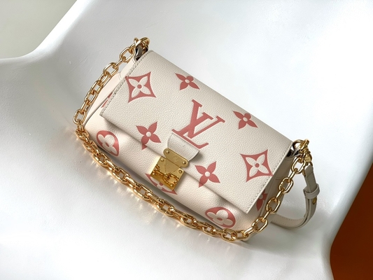 Cuoio favorito di Mini Sling Bag Branded LV Rose Trianon Two Monogram Empreinte della crema