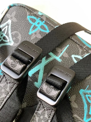 Verde multicolore della borsa dei graffiti di Brand Backpack LV del progettista di scoperta