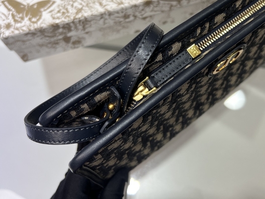 2 in 1 jacquard obliquo blu del sacchetto di Mini Dior 30 Montaigne