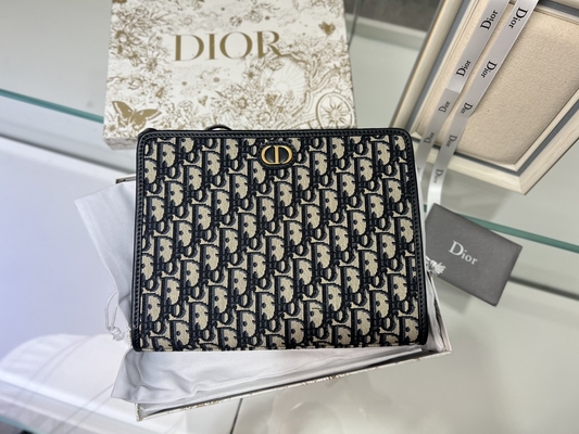 2 in 1 jacquard obliquo blu del sacchetto di Mini Dior 30 Montaigne