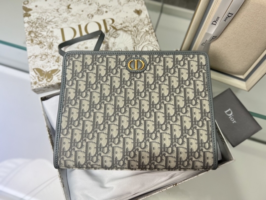 2 in 1 jacquard obliquo blu del sacchetto di Mini Dior 30 Montaigne