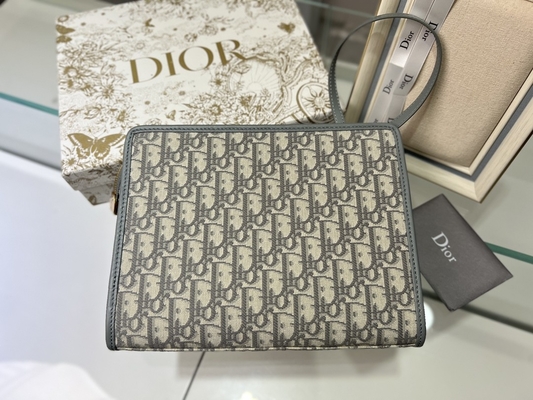 2 in 1 jacquard obliquo blu del sacchetto di Mini Dior 30 Montaigne