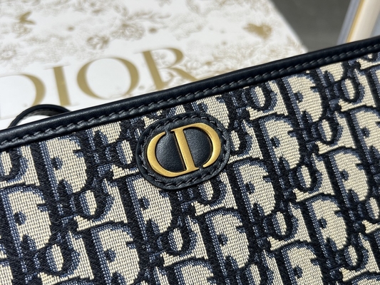 2 in 1 jacquard obliquo blu del sacchetto di Mini Dior 30 Montaigne