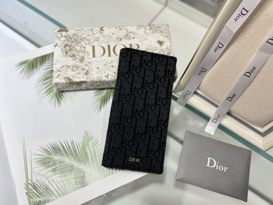 CD verticale impresso Christian Dior Mens Wallet Diamond Zippered