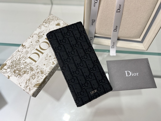 CD verticale impresso Christian Dior Mens Wallet Diamond Zippered