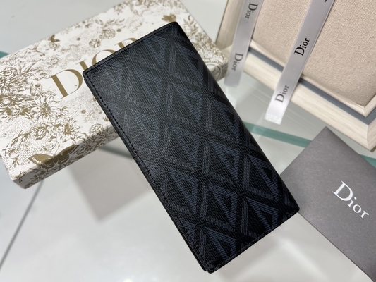 CD verticale impresso Christian Dior Mens Wallet Diamond Zippered