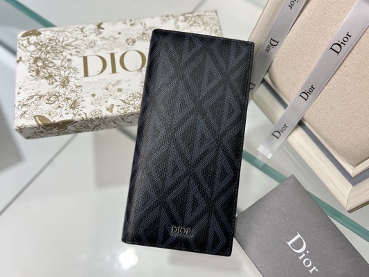 CD verticale impresso Christian Dior Mens Wallet Diamond Zippered