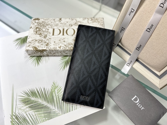 CD verticale impresso Christian Dior Mens Wallet Diamond Zippered