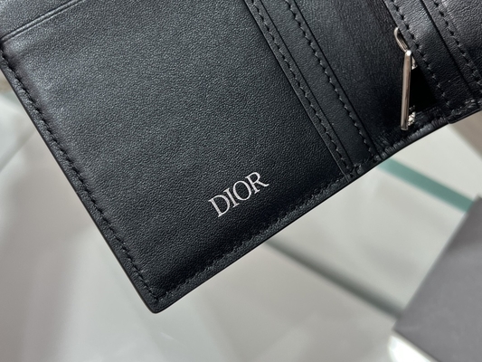 CD verticale impresso Christian Dior Mens Wallet Diamond Zippered