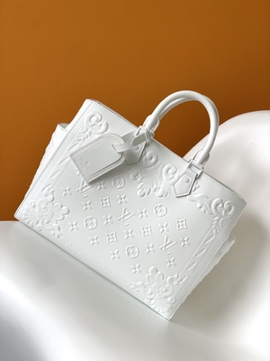 Il monogramma bianco Preloved ha marcato a caldo la borsa Louis Vuitton Sac Plat Tote