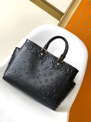 Il monogramma bianco Preloved ha marcato a caldo la borsa Louis Vuitton Sac Plat Tote