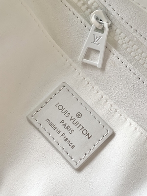 Il monogramma bianco Preloved ha marcato a caldo la borsa Louis Vuitton Sac Plat Tote