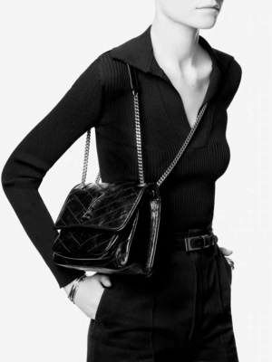 Il WOC di YVES SAINT LAURENT di cuoio della maniglia ha marcato a caldo NIKI di Bag DND1N 1000 del messaggero