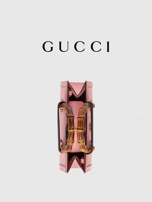 OEM di GG di cuoio rosa Gucci Diana Bamboo Bag Handbag