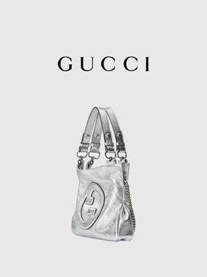 Gucci Blondie piccolo Tote Bag Luxury Silver White ha marcato a caldo le signore borsa