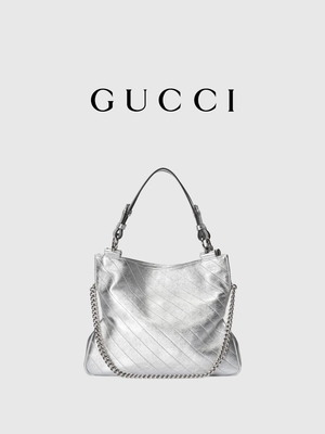 Gucci Blondie piccolo Tote Bag Luxury Silver White ha marcato a caldo le signore borsa