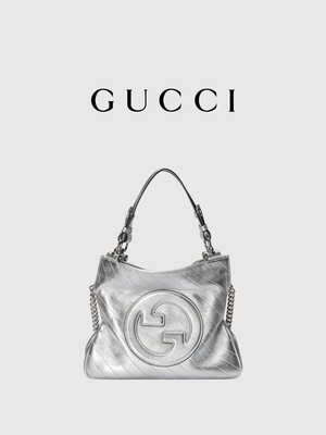 Gucci Blondie piccolo Tote Bag Luxury Silver White ha marcato a caldo le signore borsa