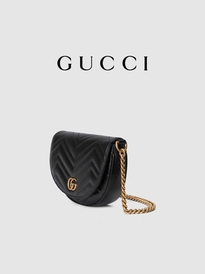 GG bollato di cuoio nero Marmont Tote Bag Quilted Matelasse di Bag Chain del messaggero
